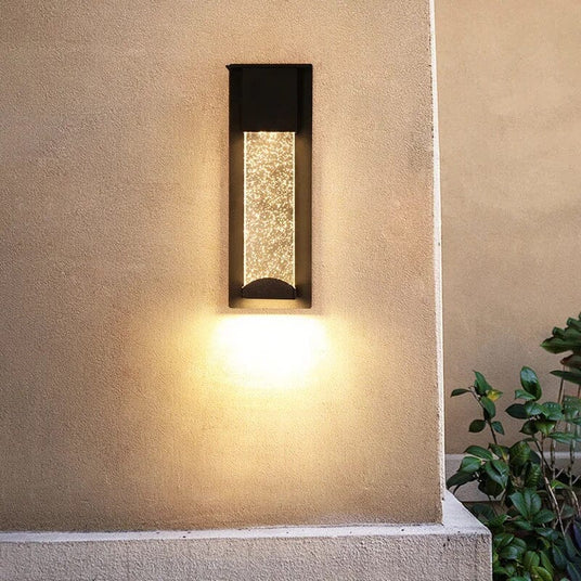 Modern wall light for garden pathway