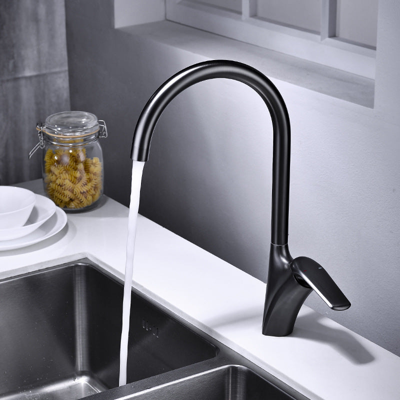 Kitchen mixer tap close-up detail view