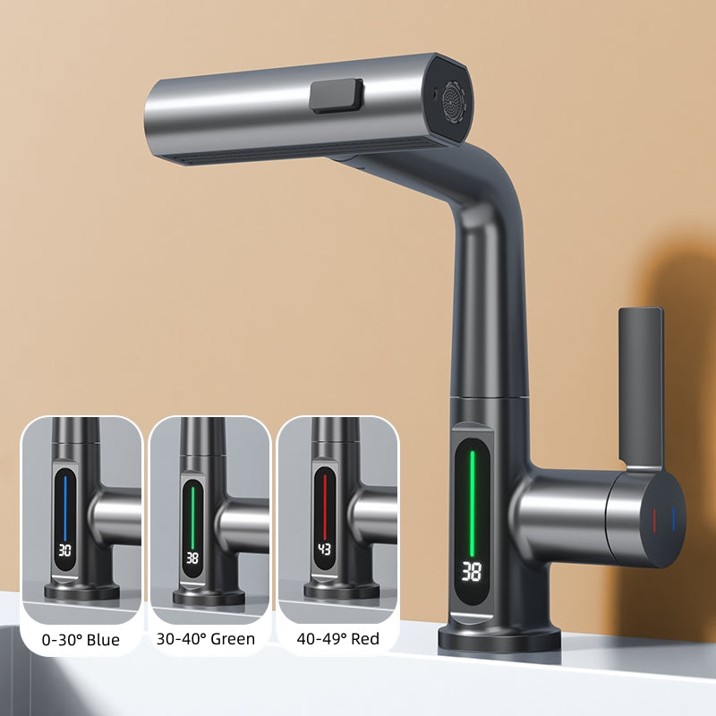 Brass kitchen faucet - single lever handle