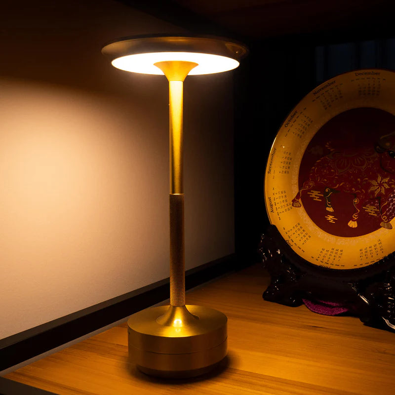 Black finish LED table lamp modern design