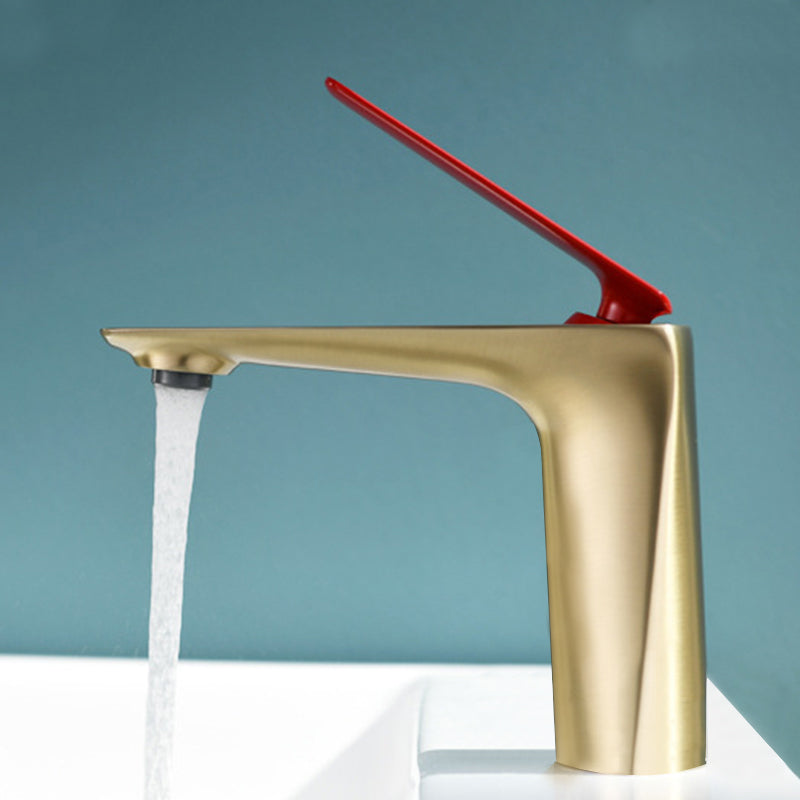 Brass vessel faucet close-up view - single-handle one-hole design