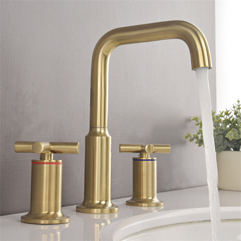 Widespread waterfall faucet with easy installation design