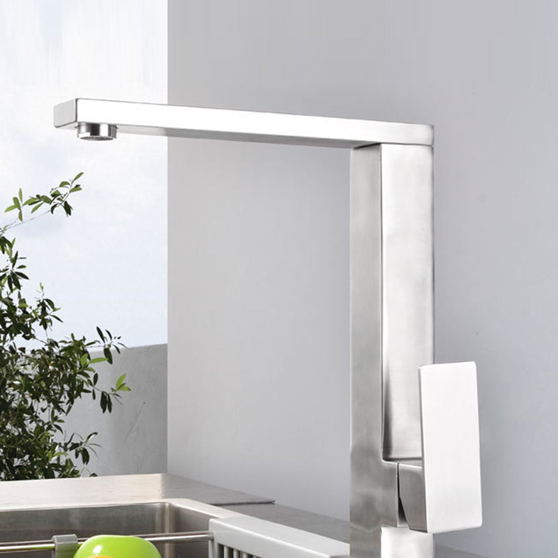 Stainless steel kitchen faucet - 360-degree swivel spout