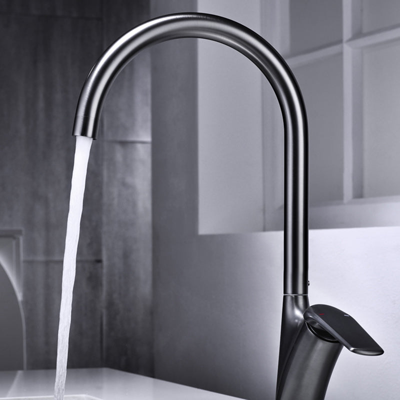 Brushed mixer tap for modern kitchen decor