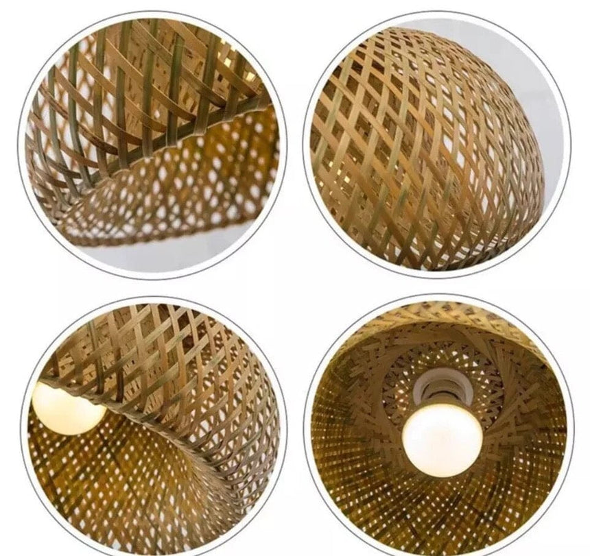 Bamboo Basket Pendant Light for Dining Room