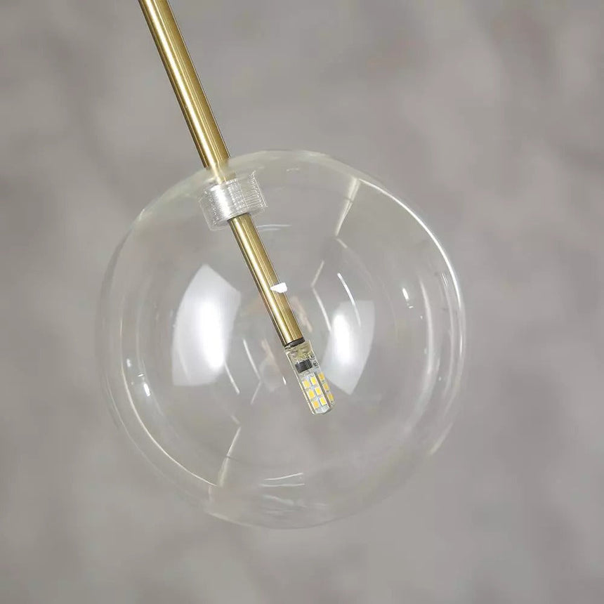 Glass sphere pendant light for living room decor