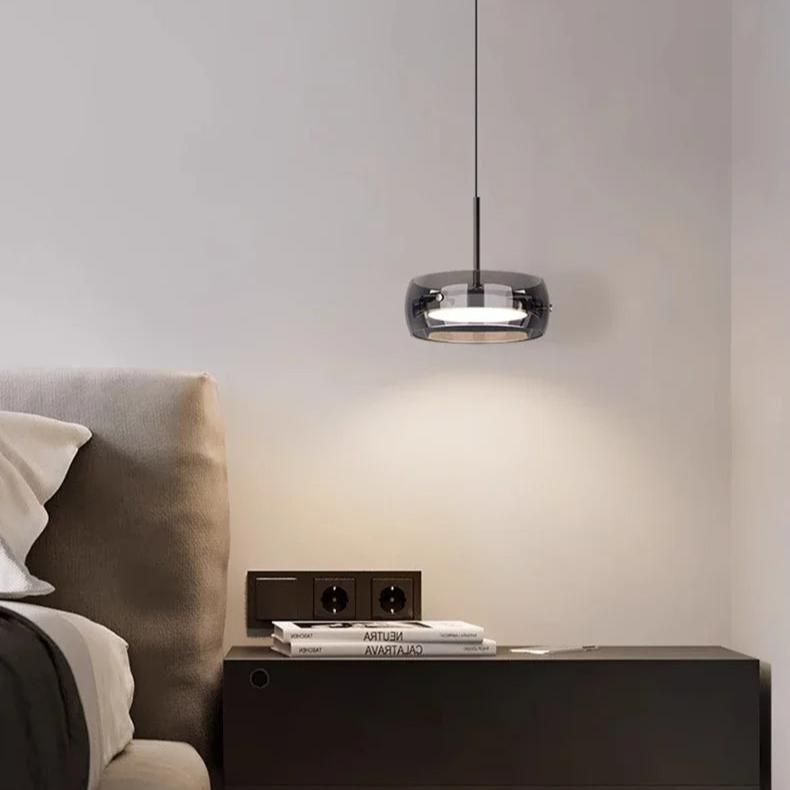 Pendant light installed above dining table modern decor