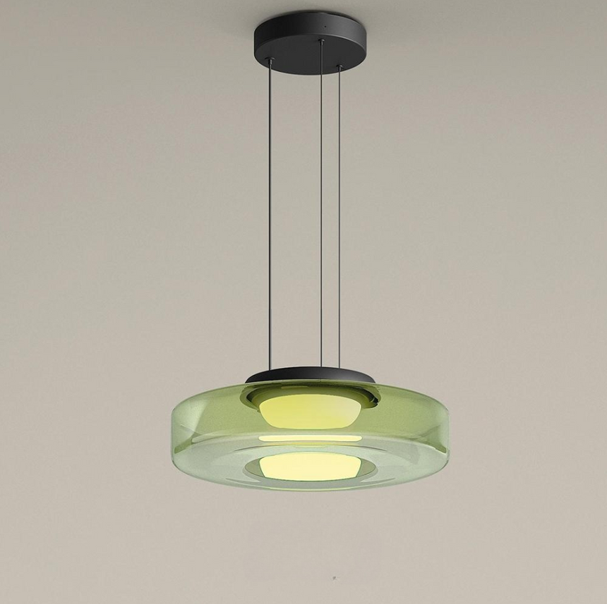 Bauhaus Glass Pendant Light Green Color Option