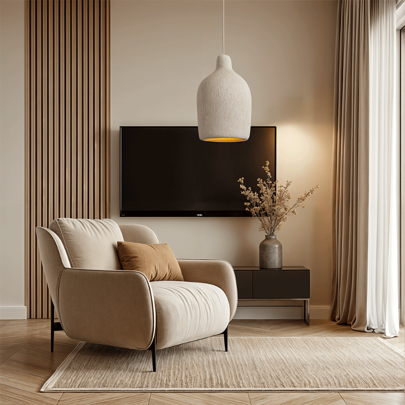 Polystyrene Resin Pendant Light for Living Room Lighting | OroDwell