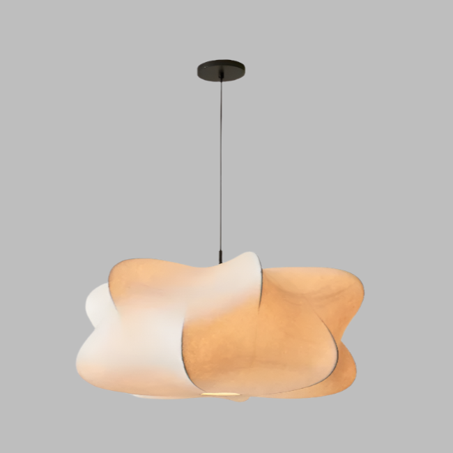Silk and Iron Pendant Lamp for Modern Homes