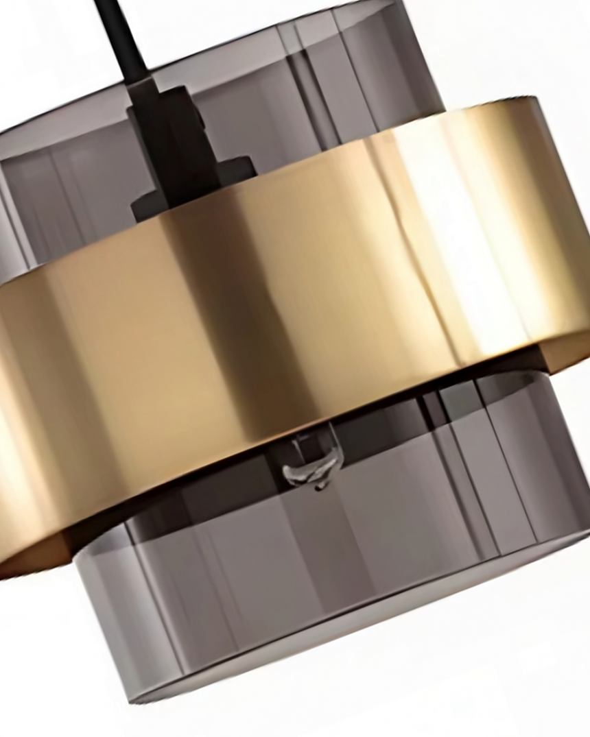 Solara Gold Glass Pendant Light overall product view - OpalDwell
