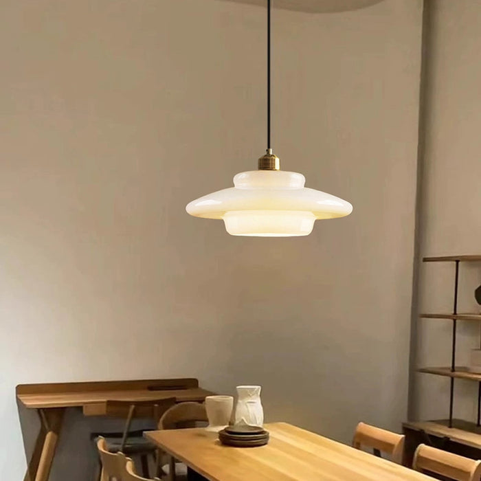 Ivory Glass Pendant Light for Modern Homes