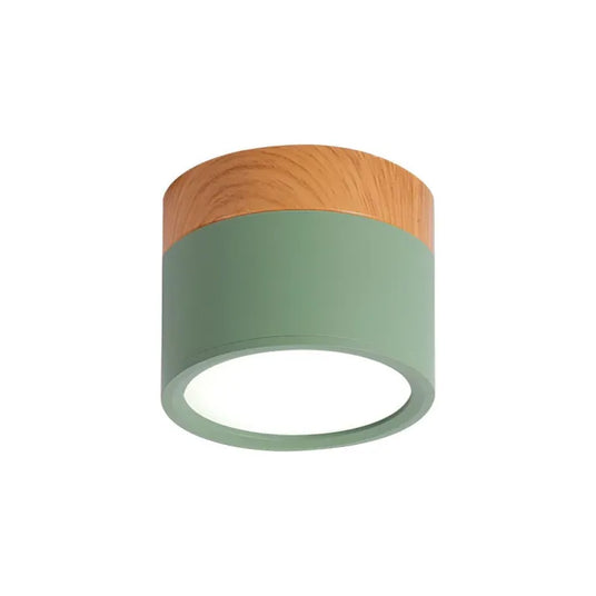 Aluminum Ceiling Light Cylindrical Silhouette Detail View - OroDwell