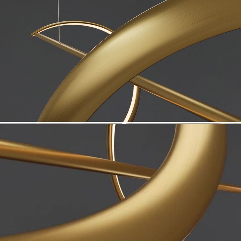 Metal Chandelier Detail of Sleek Finish