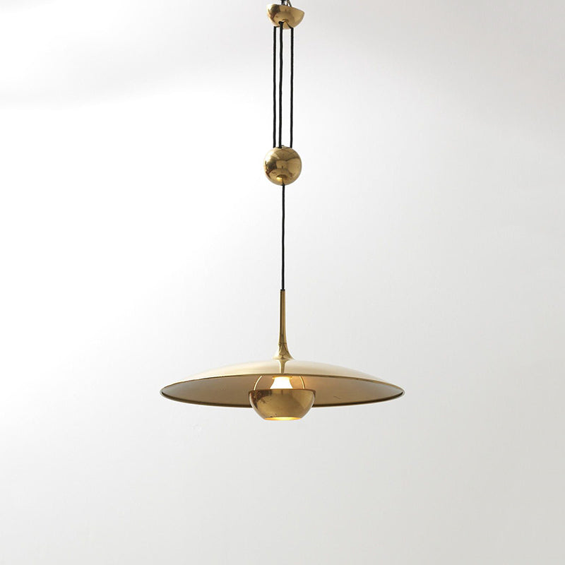 Vintage-Inspired Metal Pendant Lamp with Warm LED Glow