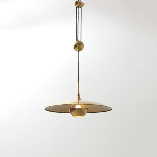 Vintage-Inspired Metal Pendant Lamp with Warm LED Glow