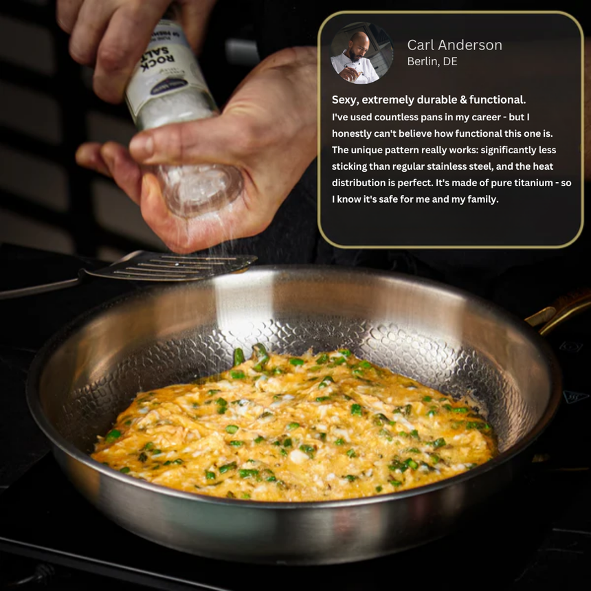 Titanium Pan for Even Heat Cooking OpalDwell