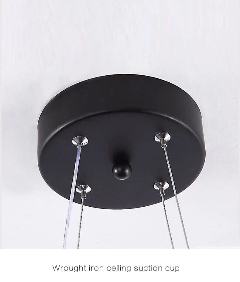 Twisted Asymmetrical Sculptural Chandelier Pendant Light with LED Shadow-Pattern Glow | OroDwell
