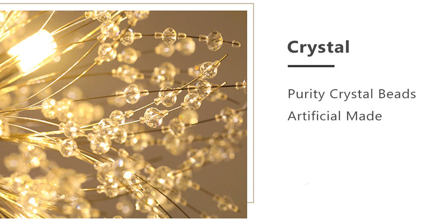 inverted dandelion pendant light fixture
