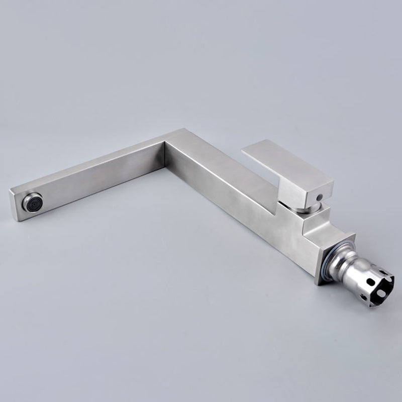 Stainless steel kitchen faucet for small kitchen spaces - ceramic valve mechanism