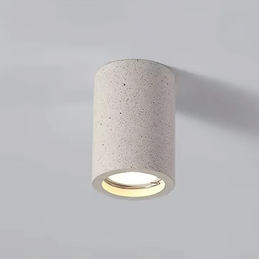 Elara Stone and Metal Ceiling Lamp Surface-Mounted