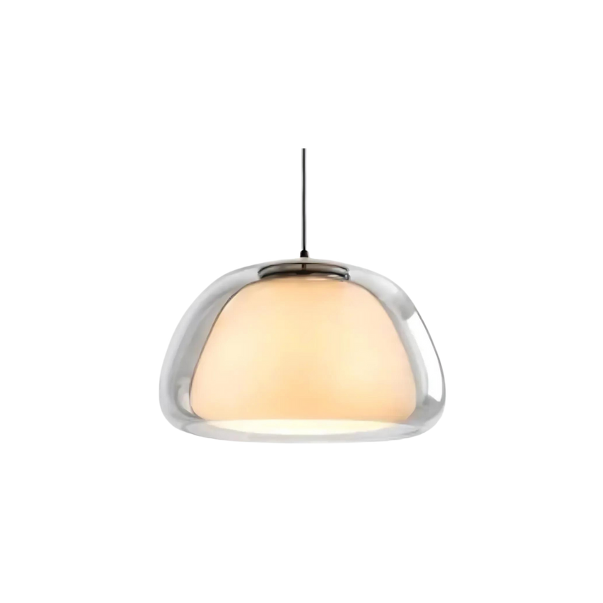 Luminex Double Glass Dome Pendant Light layered dome design - OpalDwell