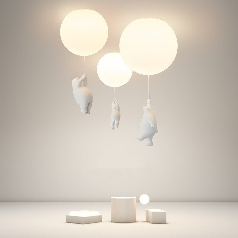 BrioBear Balloon Pendant Light Bear Motif Design - OpalDwell