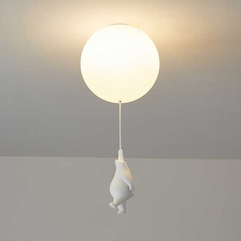 BrioBear Balloon Pendant Light Side Angle View - OpalDwell