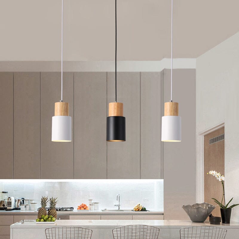 Wooden Pendant Light Close-Up Craftsmanship Detail