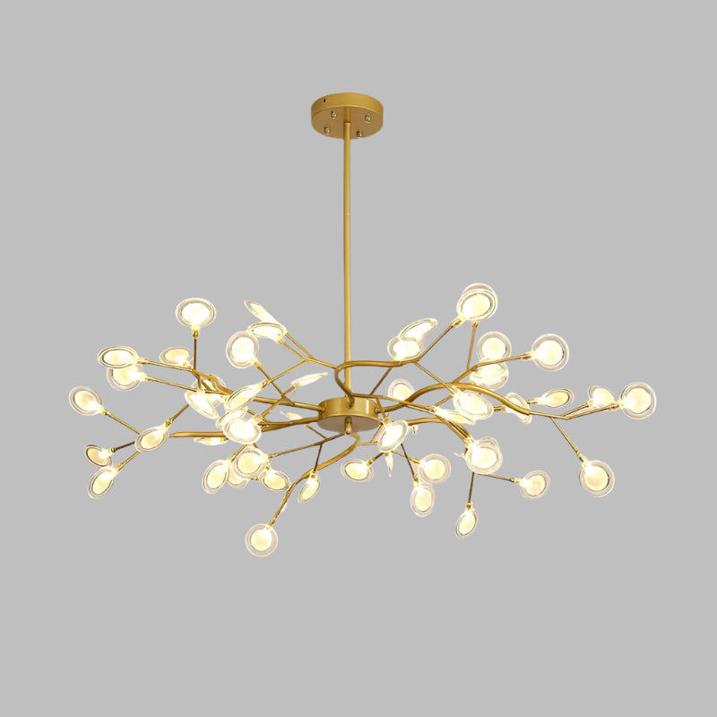 Minimalist branch chandelier for entryway