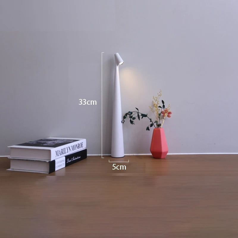 touch-control dimmable table lamp - charging port detail view