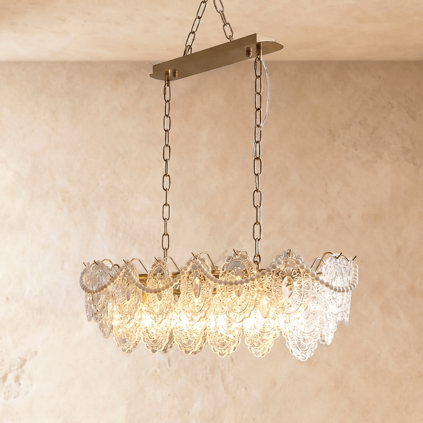 The linear version on its flat bar, petal tiers running along the full length