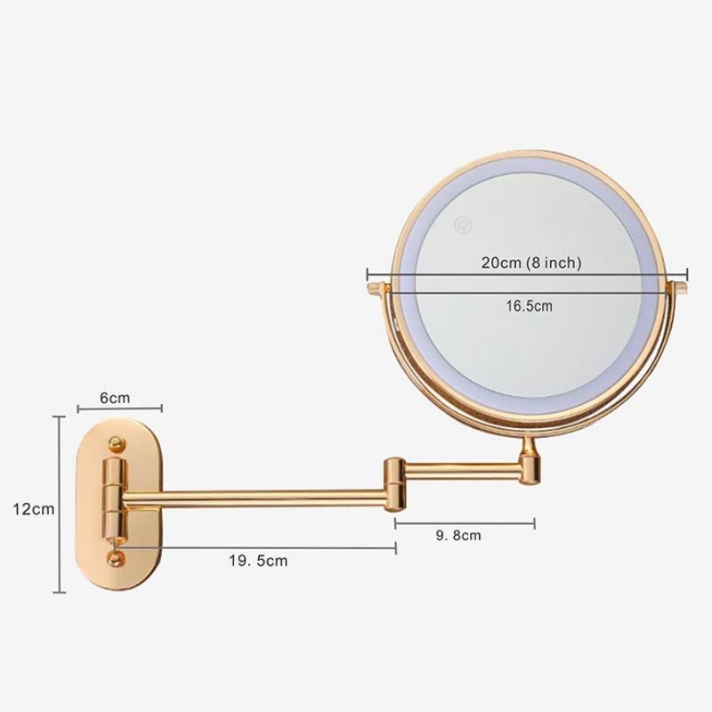 LED ring mirror for makeup and skincare routines