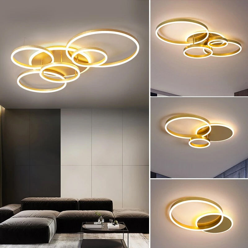 LunaRing LED Ceiling Light Close-Up of Ring Detail