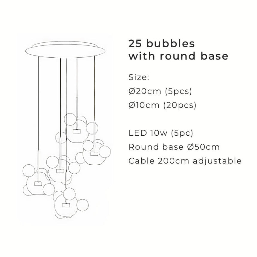 Snowball Chandelier - Full Fixture Display