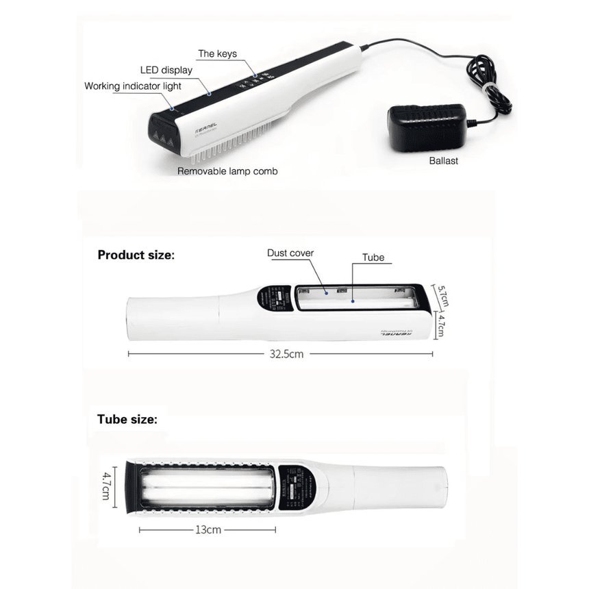 UVB narrowband lamp handheld device view