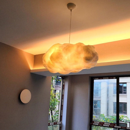 Cloud Shaped Pendant Light White Acrylic Detail