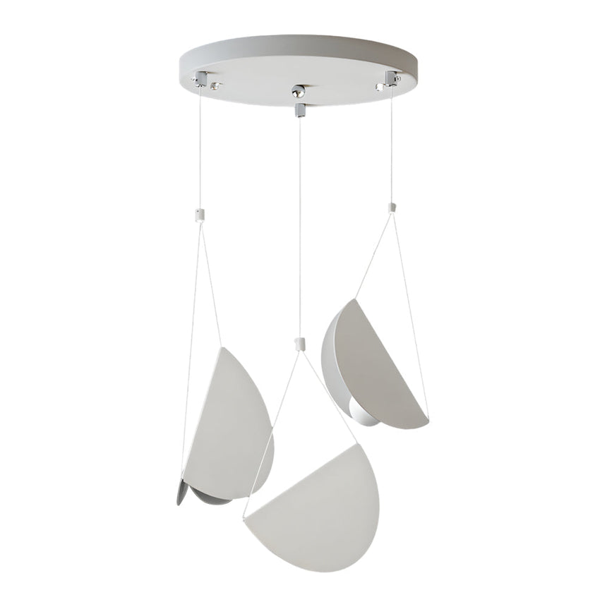 White Metal Pendant Lamp Additional Angle View