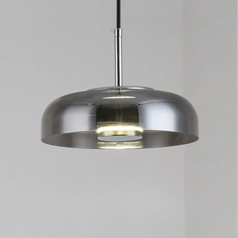 Metal Pendant Light Detail of Glass Shade