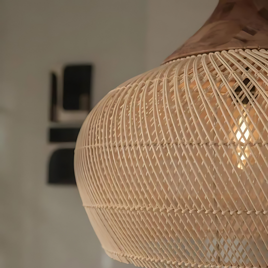 Rattan Ceiling Lamp for dining area accent