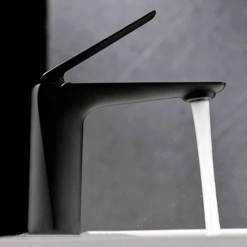 Brass vessel faucet with included mounting hardware - curved spout profile