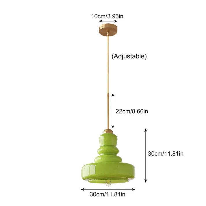 Pendant Light with Glass and Brass Finish for Dining Room | OroDwell