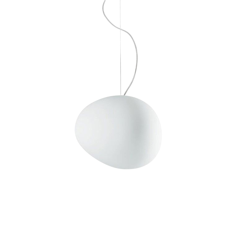 Organic Glass Pendant Light for Living Room