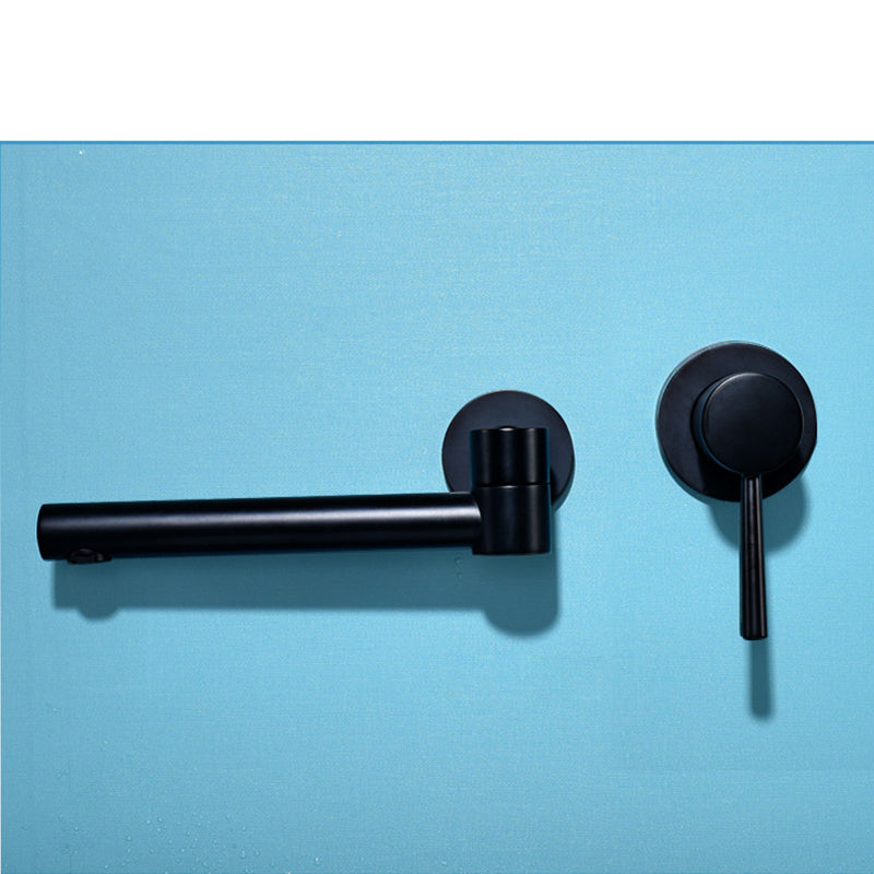 Wall mounted bathroom faucet - 180-degree swivel spout