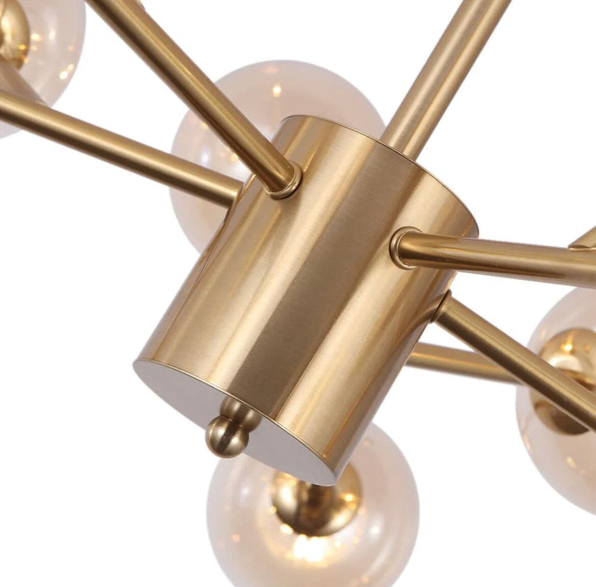 Metal Glass Chandelier G9 Bulb Socket Design