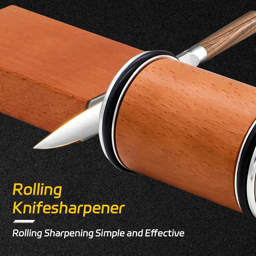 Diamond-Coated Rolling Knife Sharpener With Magnetic Base - OpalDwell