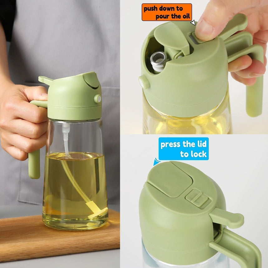 Wide-Mouth Glass Oil Dispenser For Easy Filling - OpalDwell