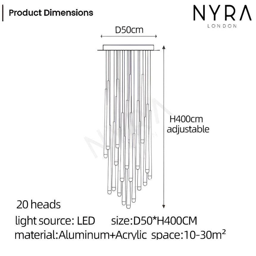 Crystal chandelier warranty and packaging detail