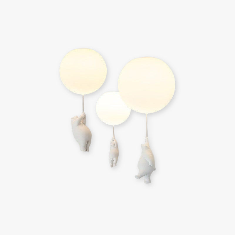 BrioBear Pendant Light Playful Bear Balloon Detail - OpalDwell