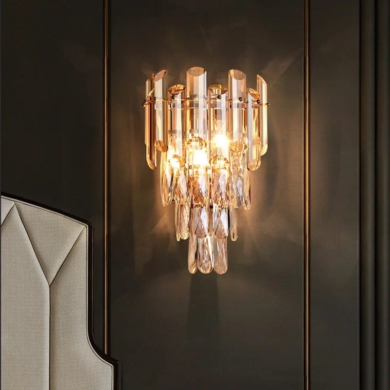 Crystal Wall Lamp for Hallway Accent